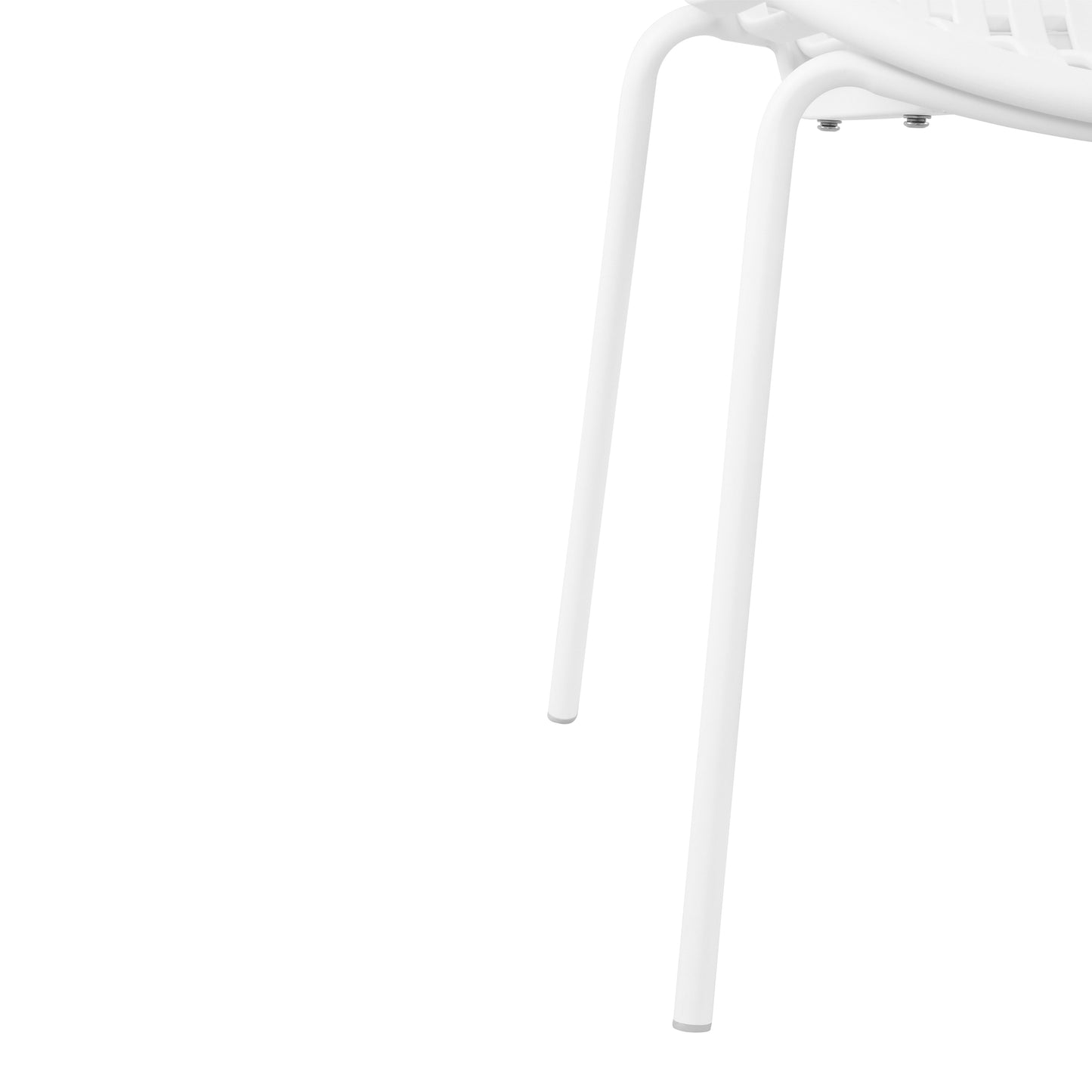 Hespera Patio Dining Chairs with Metal Legs & Breathable Plastic Backrest