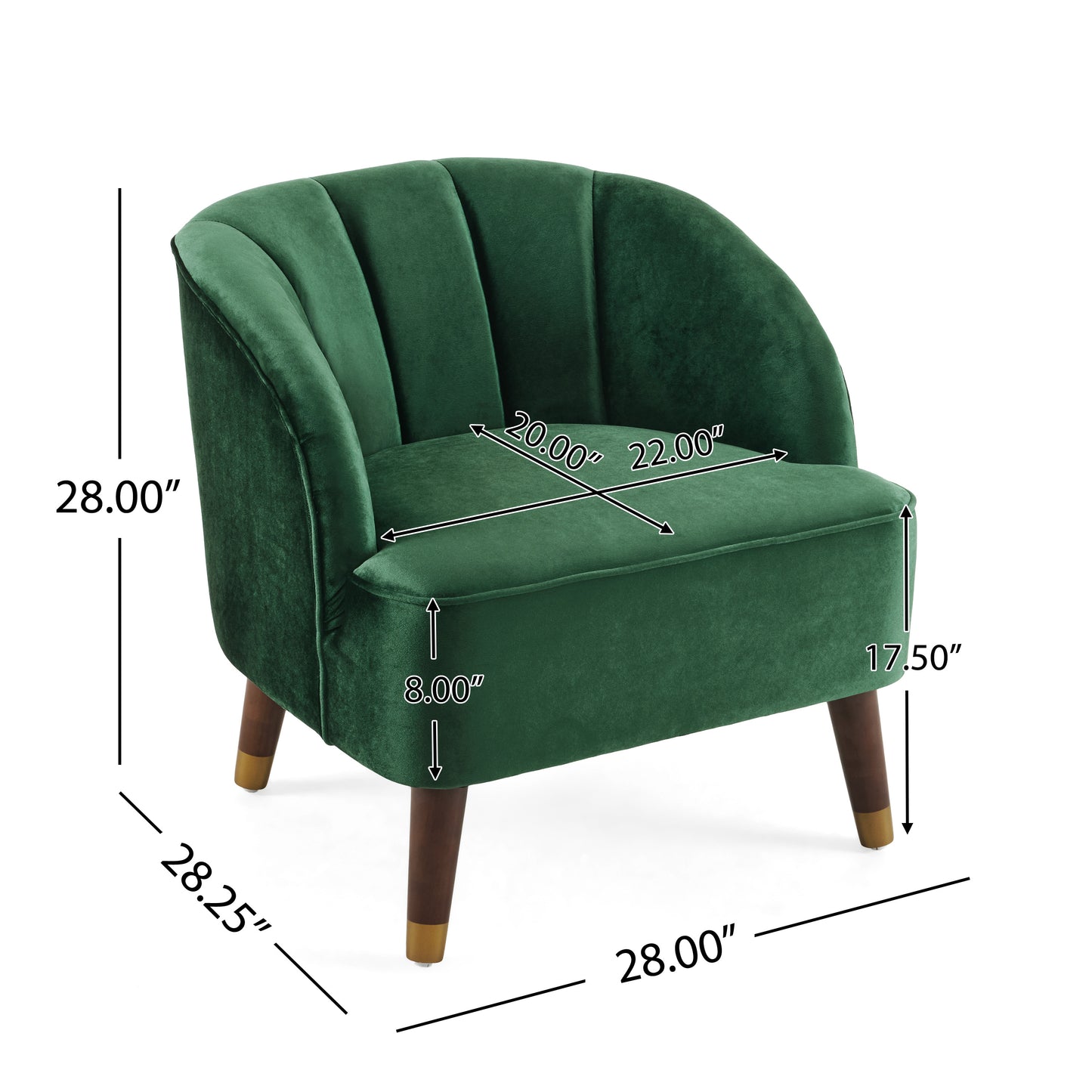 Veneras Velvet Barrel Club Chair