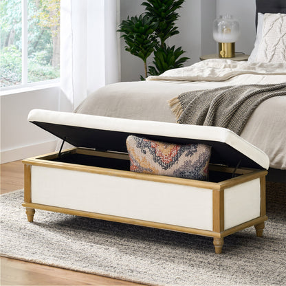 Osgood White Storage Ottoman