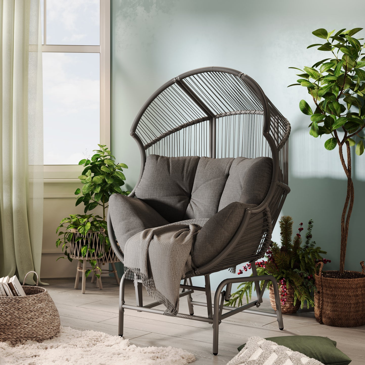 Paloma Outdoor Wicker Gliding Chair