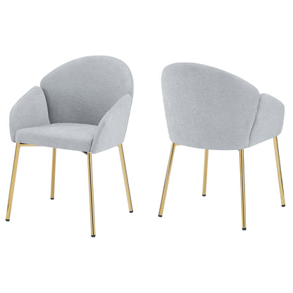 Catherine Polyester Round Back Dining Chair, Set of 2