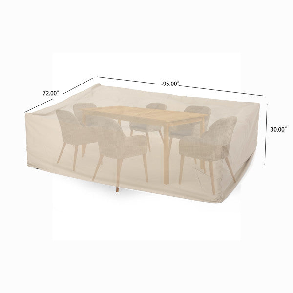 Coverall Outdoor Beige Waterproof Fabric Dining Set Cover