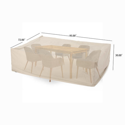 Coverall Outdoor Beige Waterproof Fabric Dining Set Cover