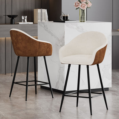 Sierrae Upholstered Counter Stools with Footrest
