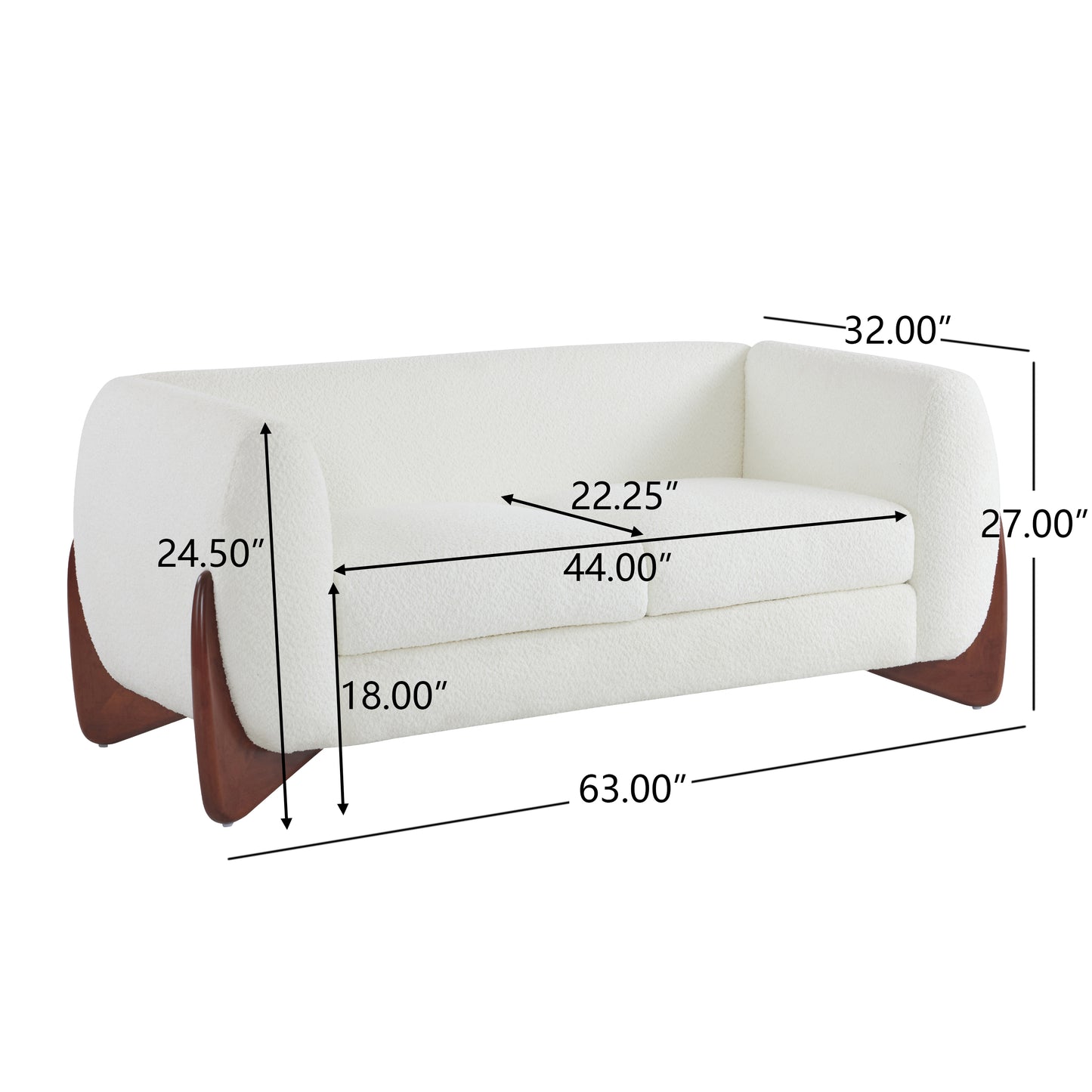 Amberlyn Modern Upholstered Loveseat