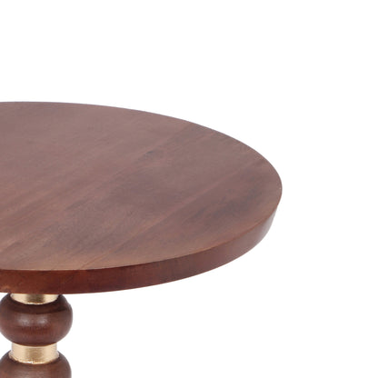 Orablu Modern Round Mango Wood End Table