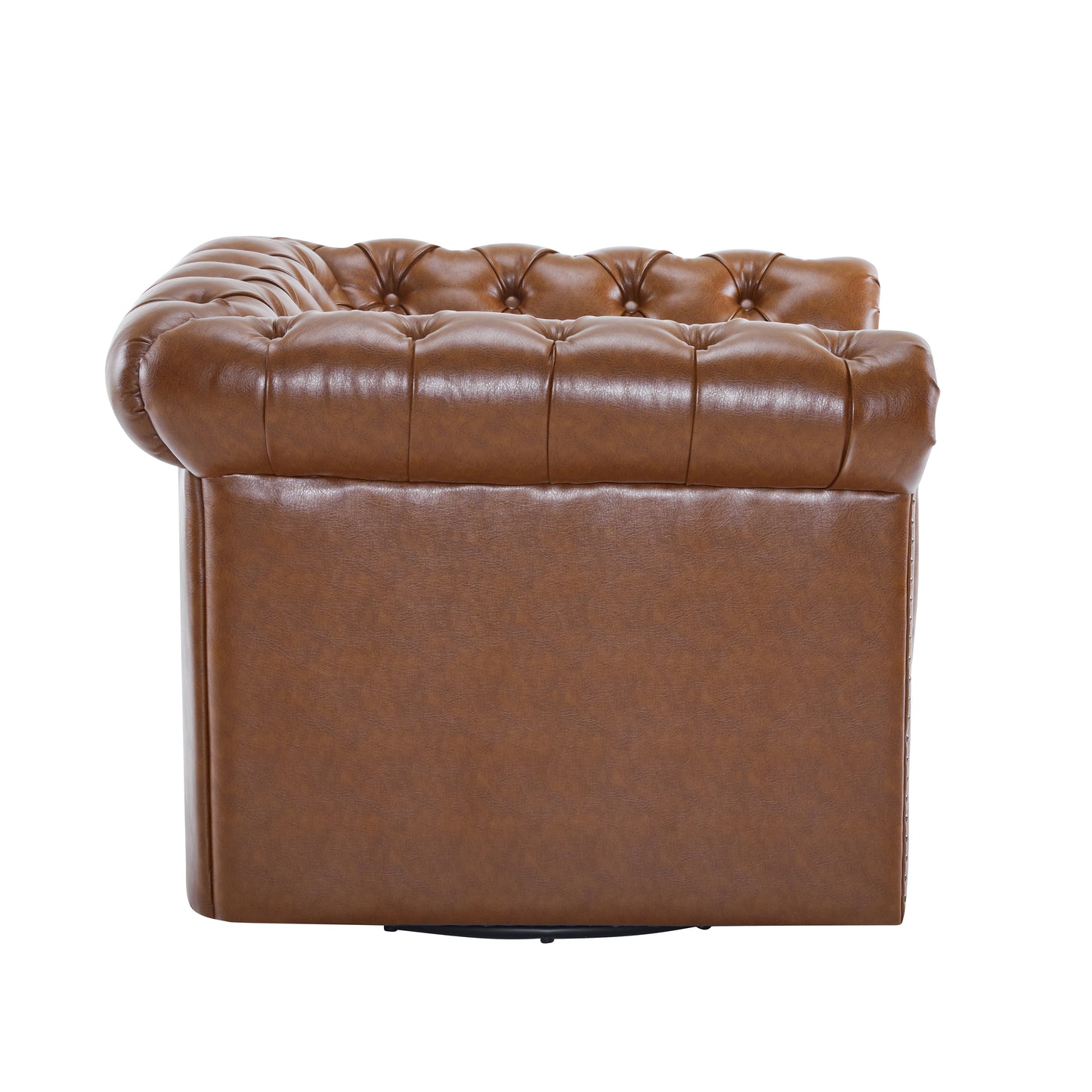 Lily Upholstered Tufted Chesterfield Swivel Club Chair