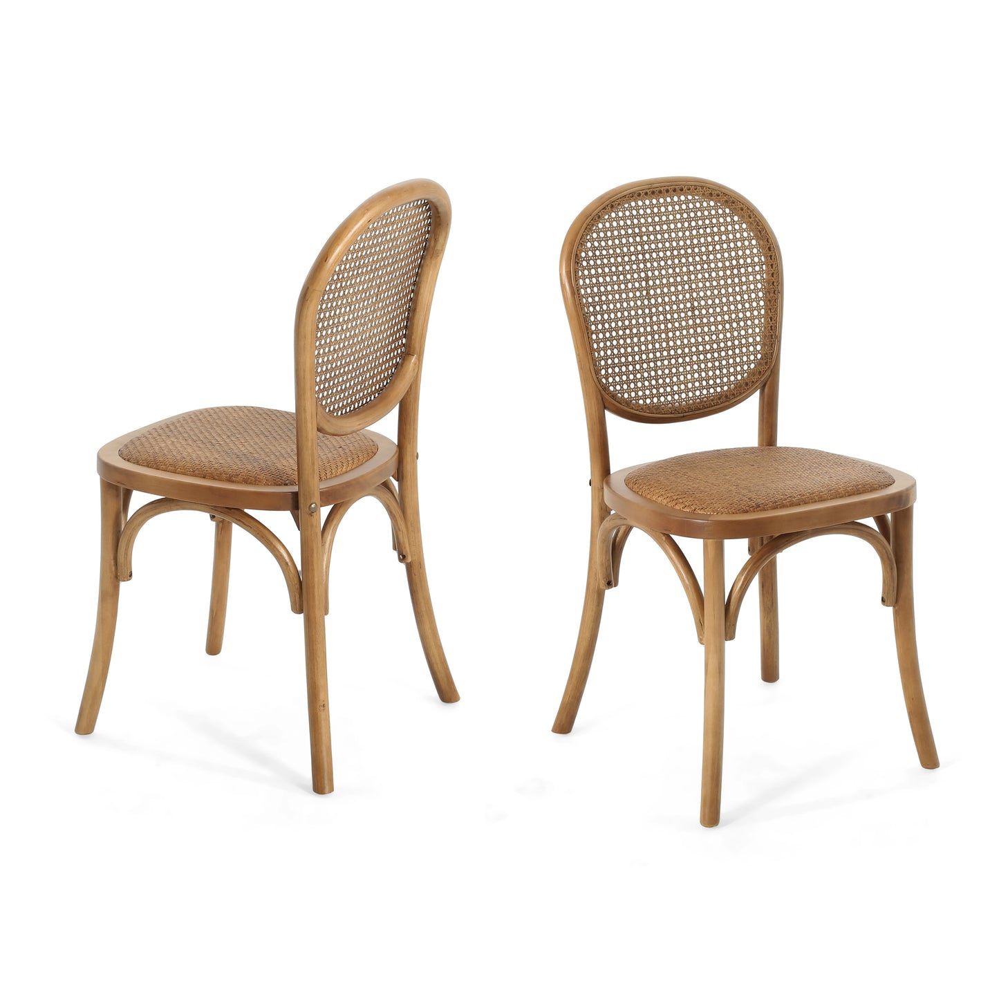 Torin Wood Dining Chair with Cane Rattan Wood Webbing