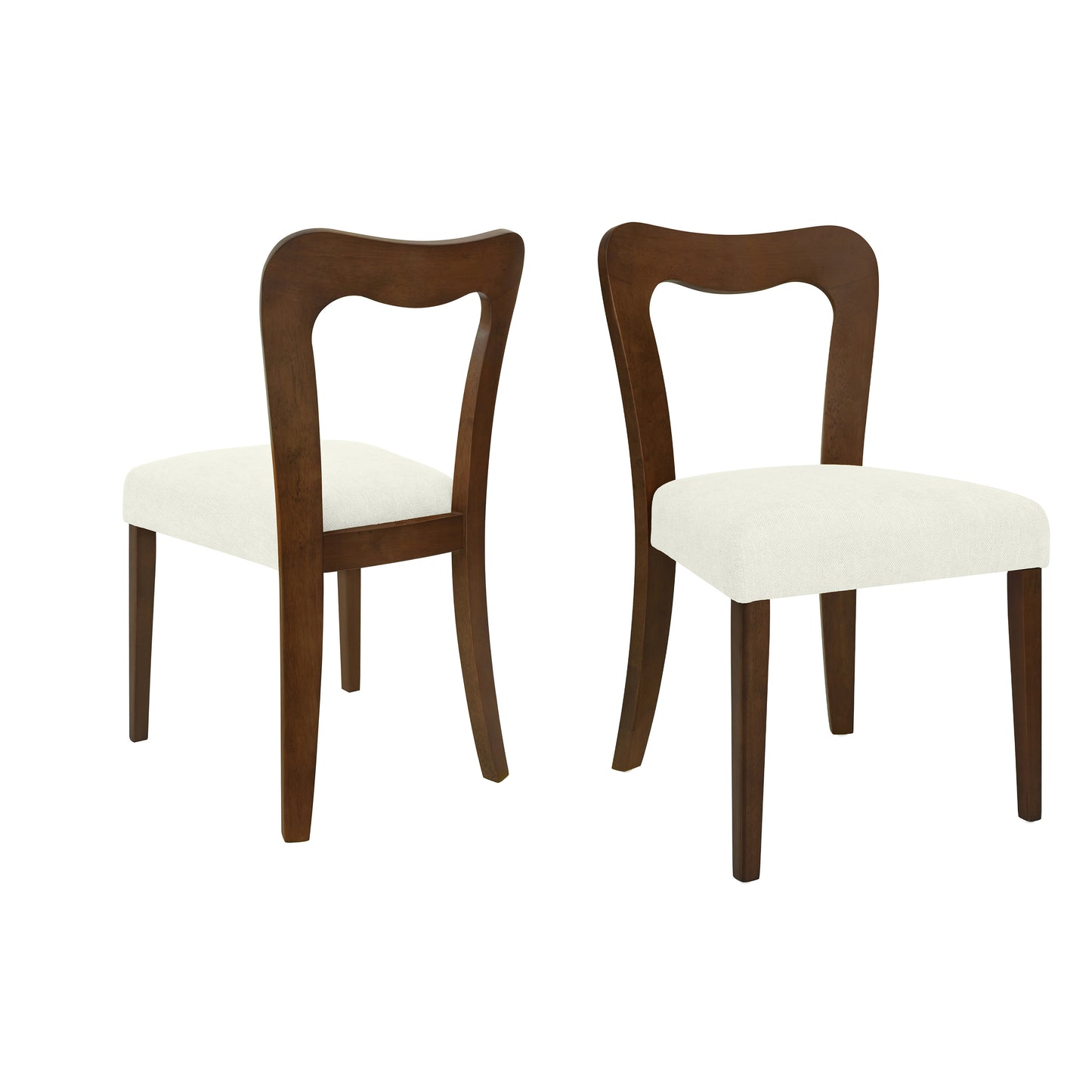 Revory Modern Upholstered Dining Chairs with Open Back,Set of 2