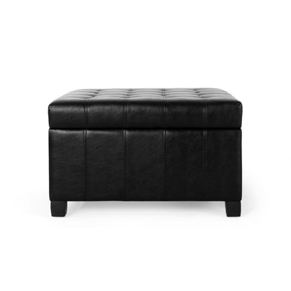 Rigby Faux Leather Storage Ottoman