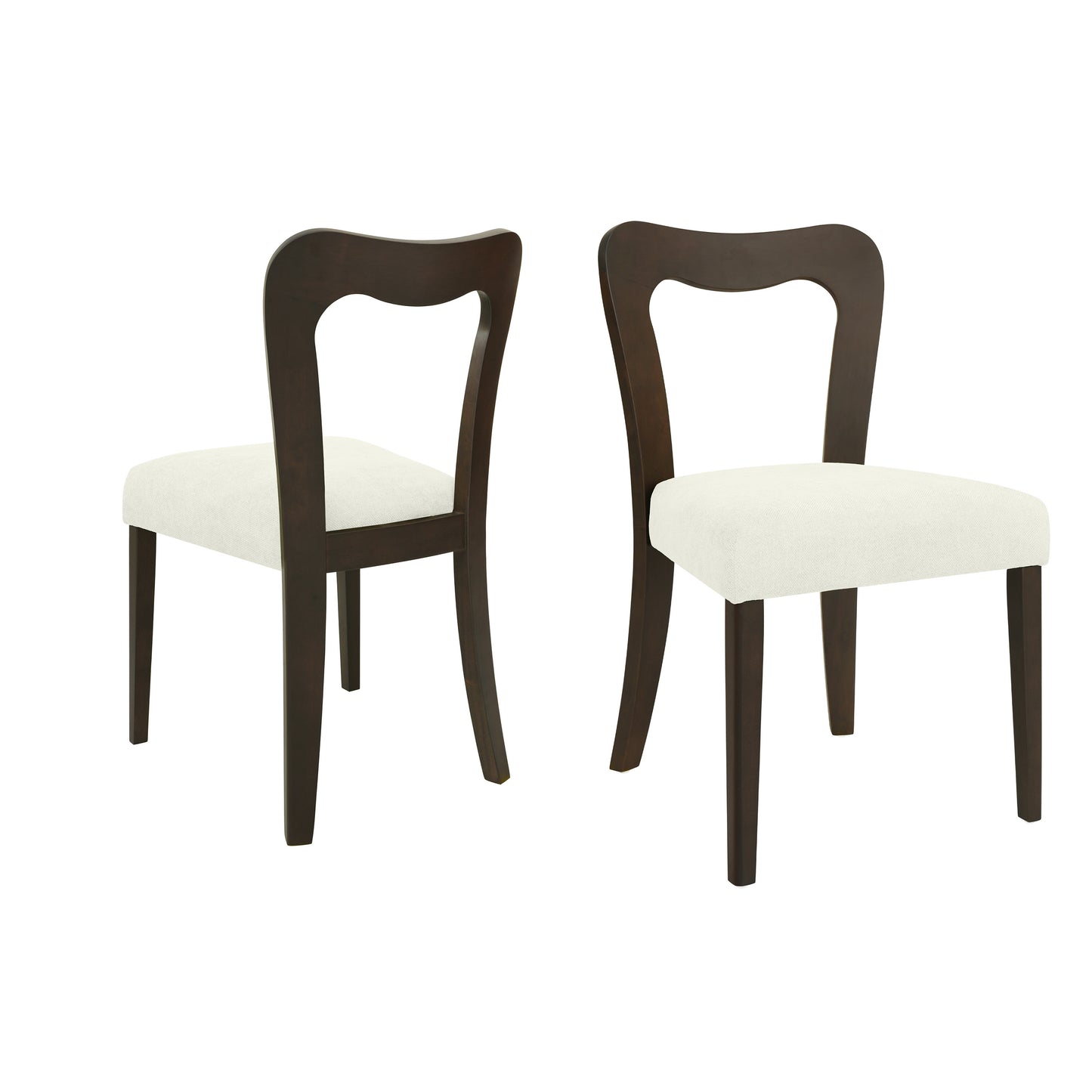 Revory Modern Upholstered Dining Chairs with Open Back,Set of 2