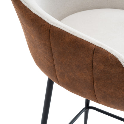 Sierrae Upholstered Counter Stools with Footrest