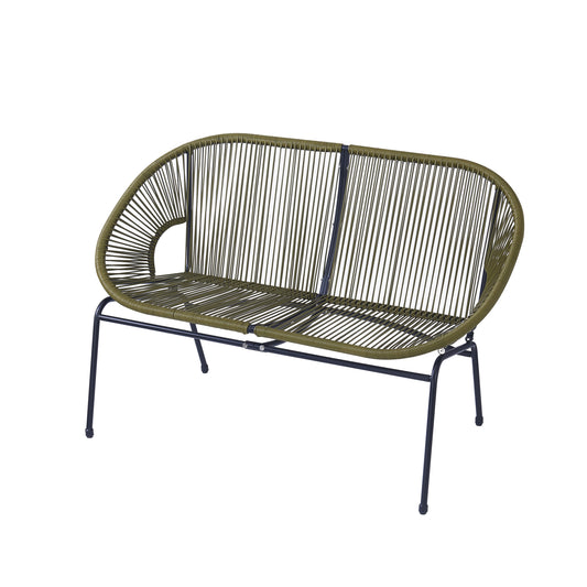 Maeliss 2-Person Faux Rattan Outdoor Patio Bench