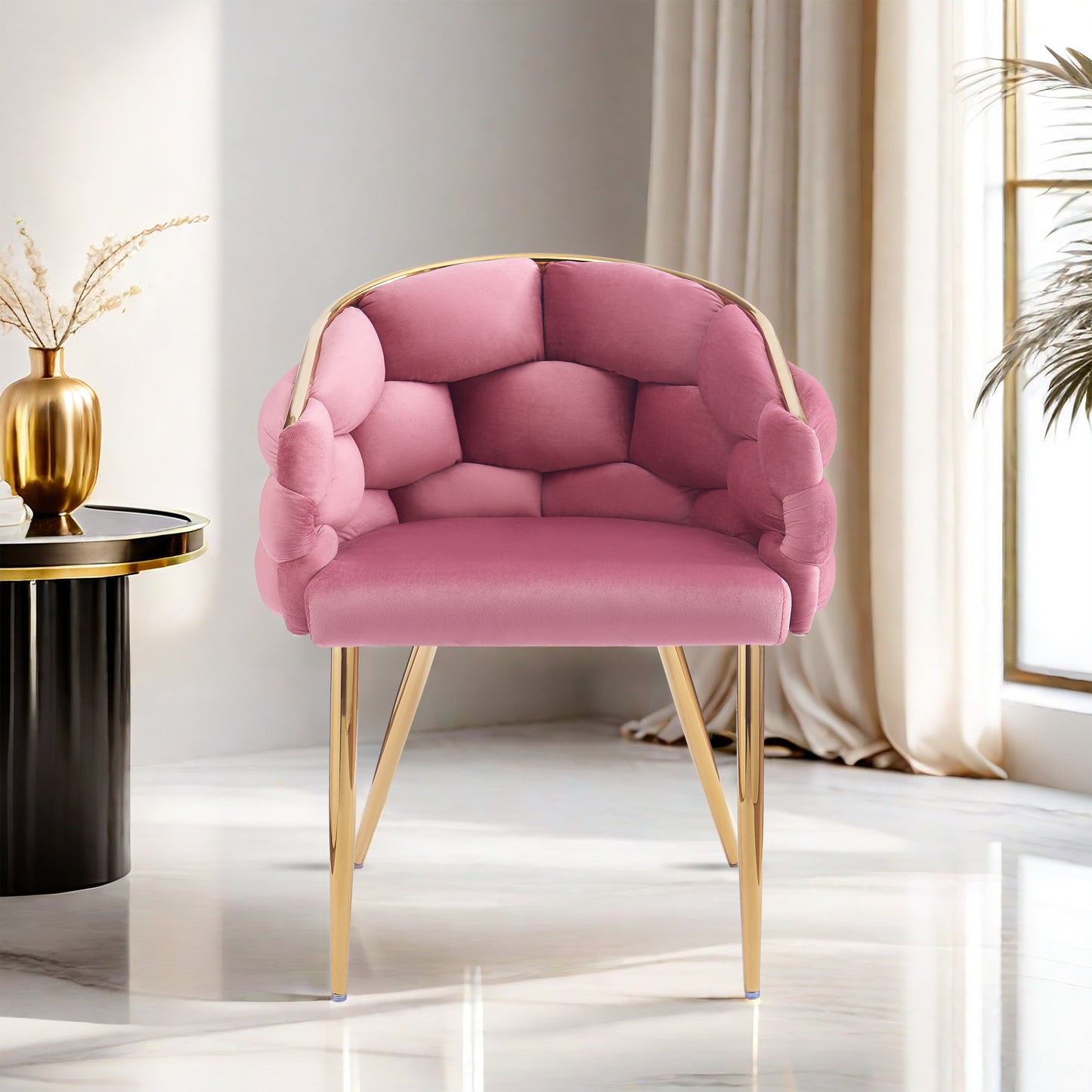 Cotorro Velvet Barrel Design Accent Chairs