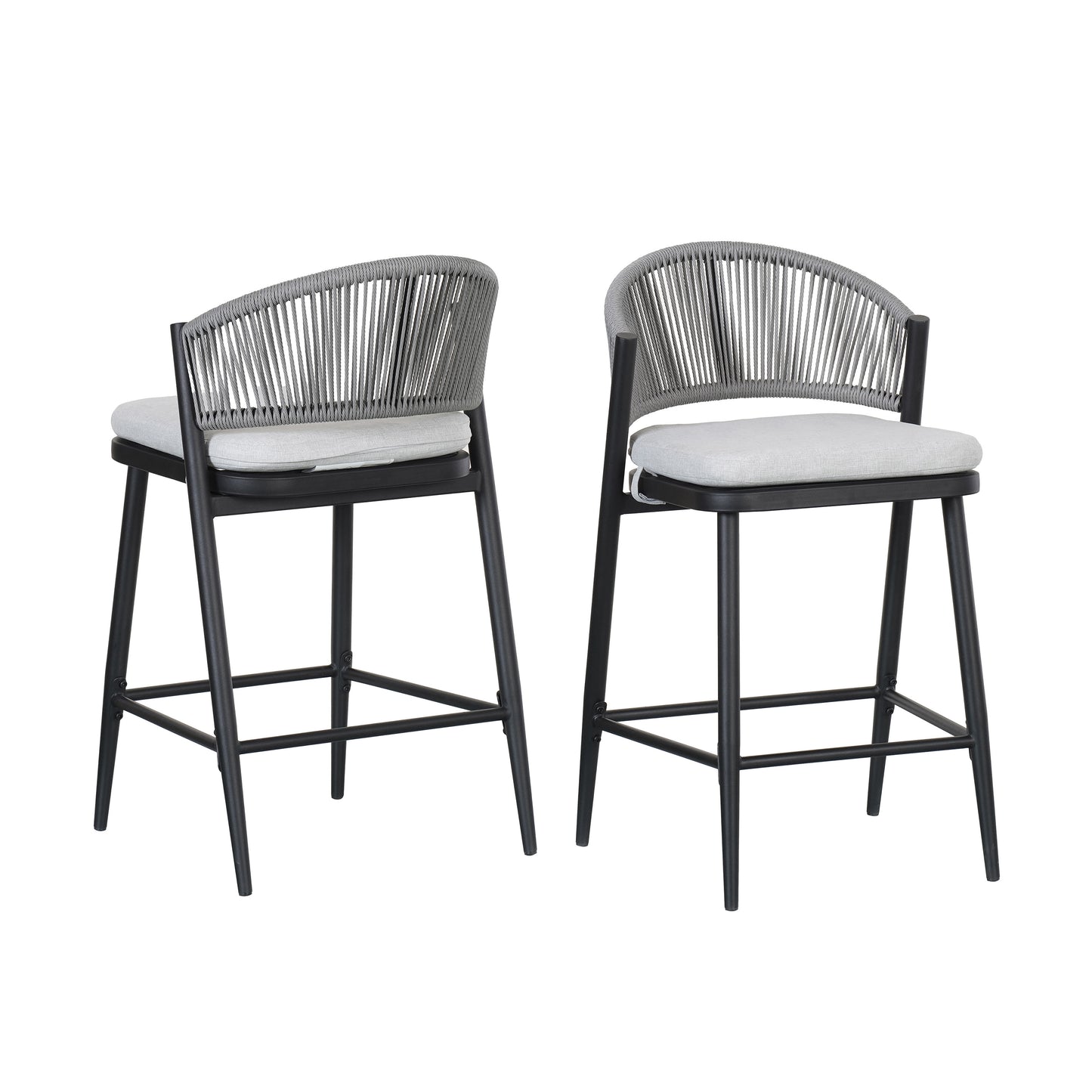 Sylvius 26 in. Outdoor Patio Counter Stools,Set of 2