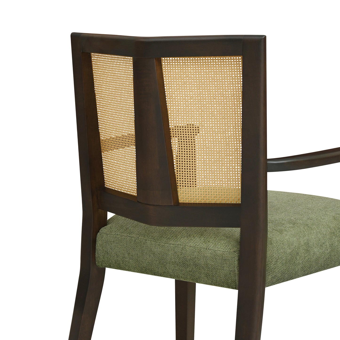 Serenal Modern Upholstered Dining Chairs with Cane Webbing,Set of 2