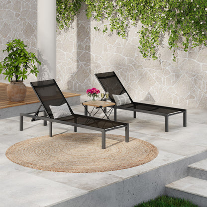 Ponair Outdoor Adjustable Chaise Lounge(Set of 2)