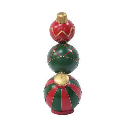 TwinkleTidings Classic Stacked Christmas Ball Decoration