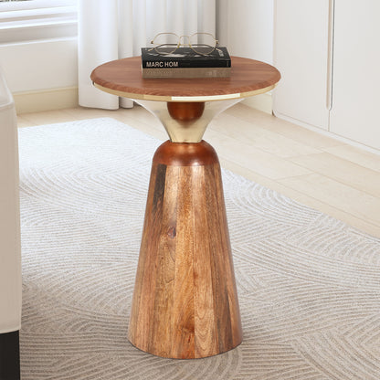 Ardene Luxury Round Pedestal Side End Table