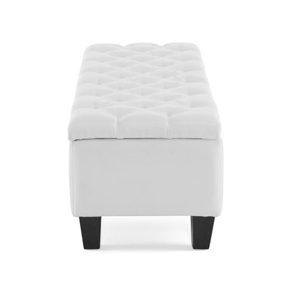 Noctiss Tufted Fabric Ottoman Bench