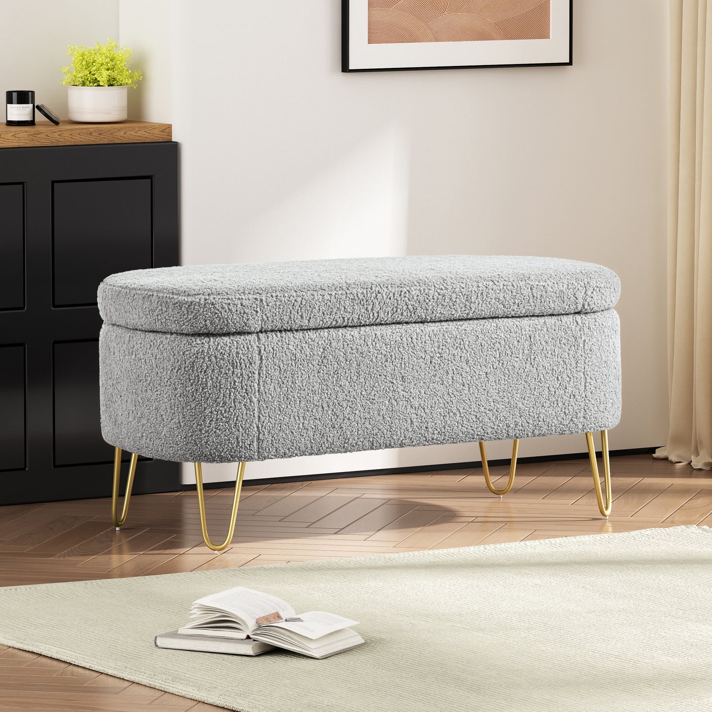 Rabiot Modern Fabirc Ottoman Bench