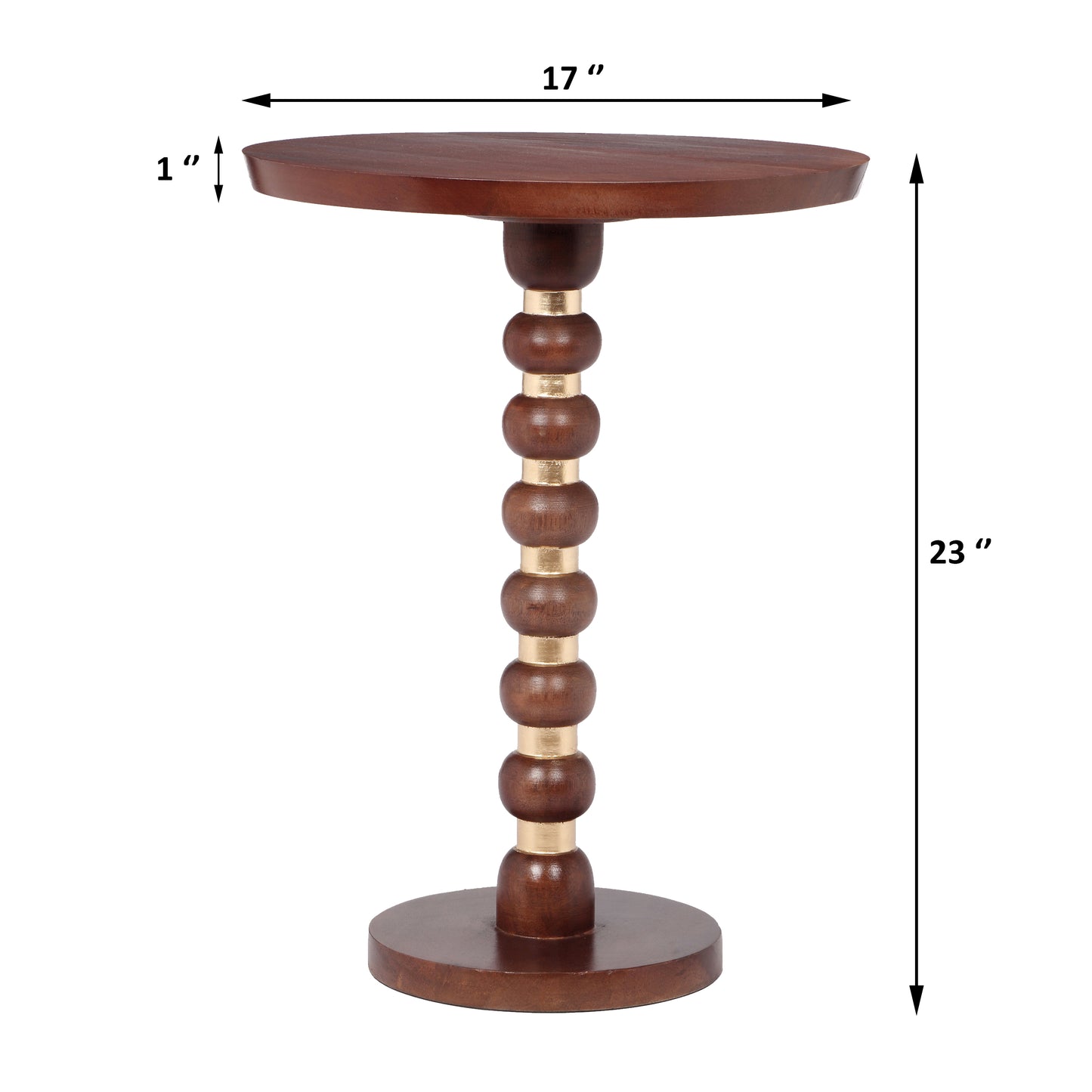 Orablu Modern Round Mango Wood End Table