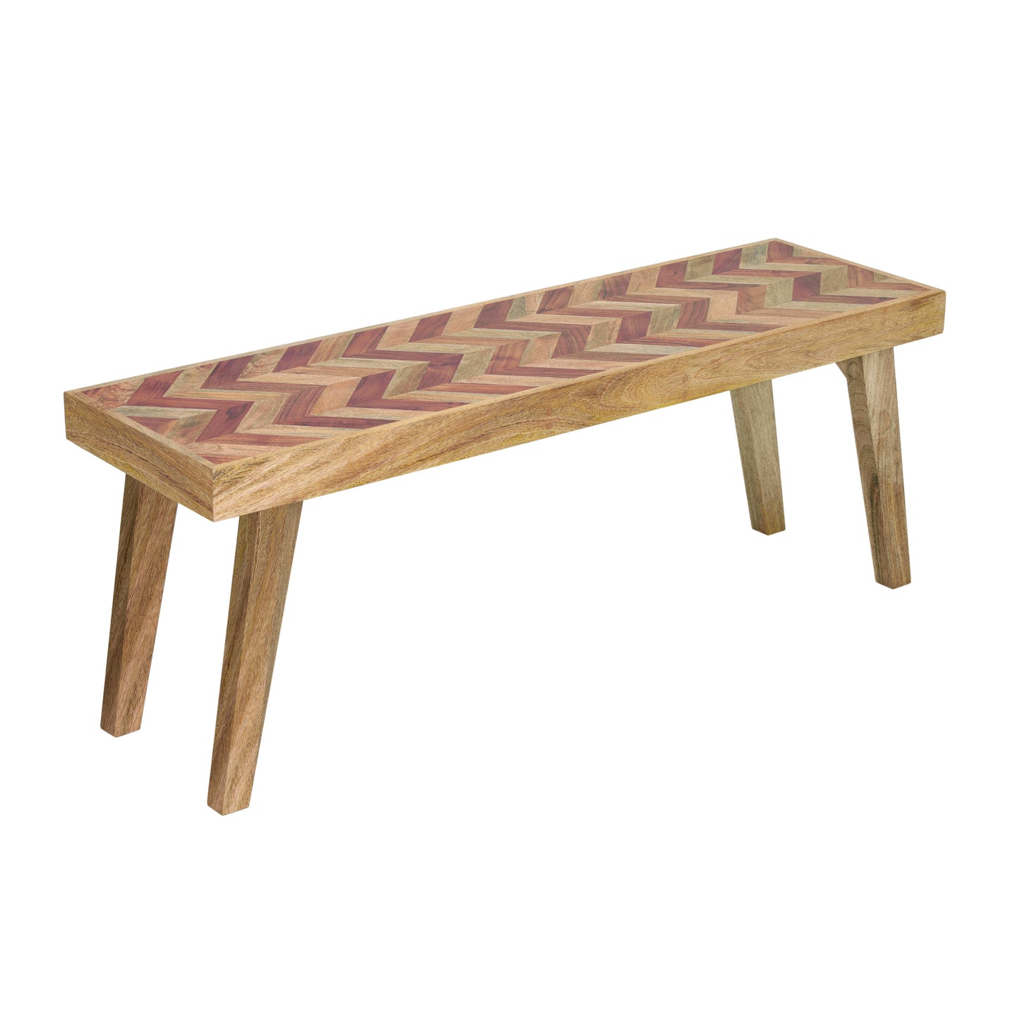 Liorad Mango Rustic Boho Wood Dining Bench