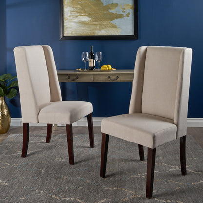 Rory Contemporary Fabric Upholstered Wingback Dining Chairs (Set of 2)