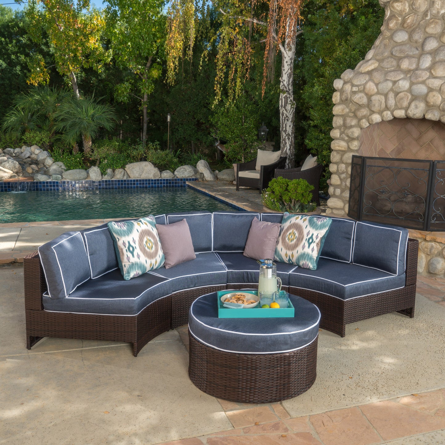 Riviera 5pc Outdoor Sectional Sofa Set