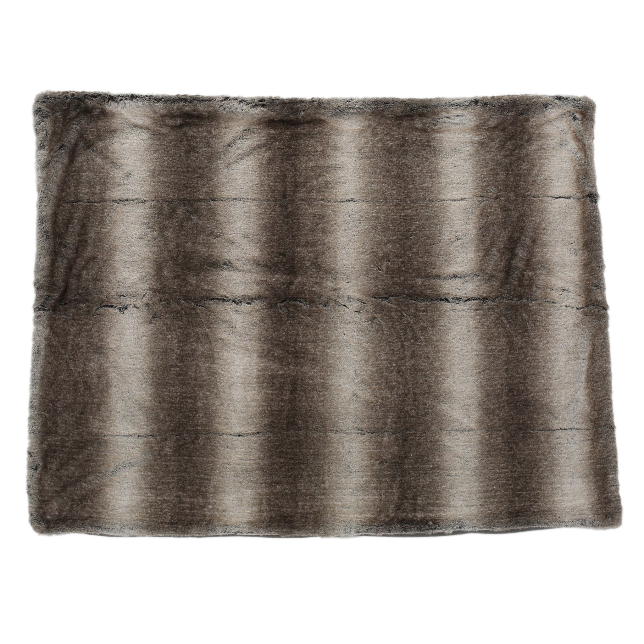 Tuscan Modern Glam Striped Faux Fur Throw Blanket – GDFStudio