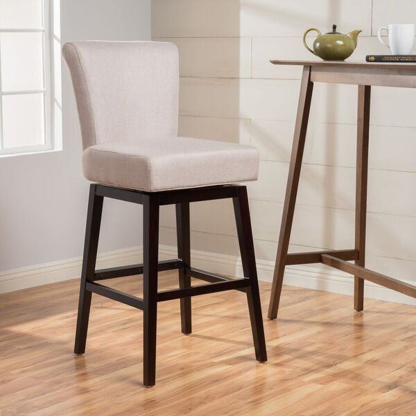 Tristan 32-Inch Wheat Fabric Swivel Barstool – GDFStudio
