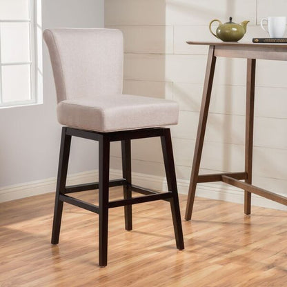 Tristan 32-Inch Wheat Fabric Swivel Barstool