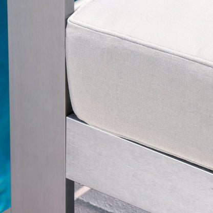 Edward Coral Outdoor Aluminum 5 Seater Sectional Sofa Set