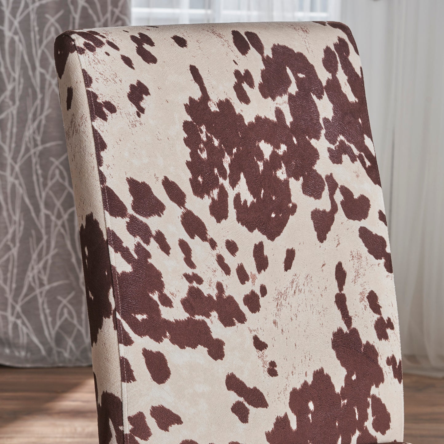 Pergatta Contemporary Milk Cow New Velvet Dining Chair (Set of 2)