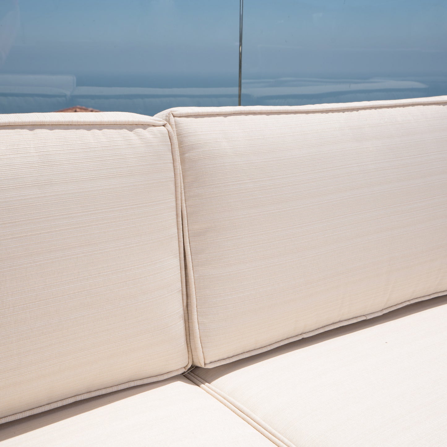 Reddington Outdoor 8 Piece Wicker Sofa Set with Water Resistant Cushions