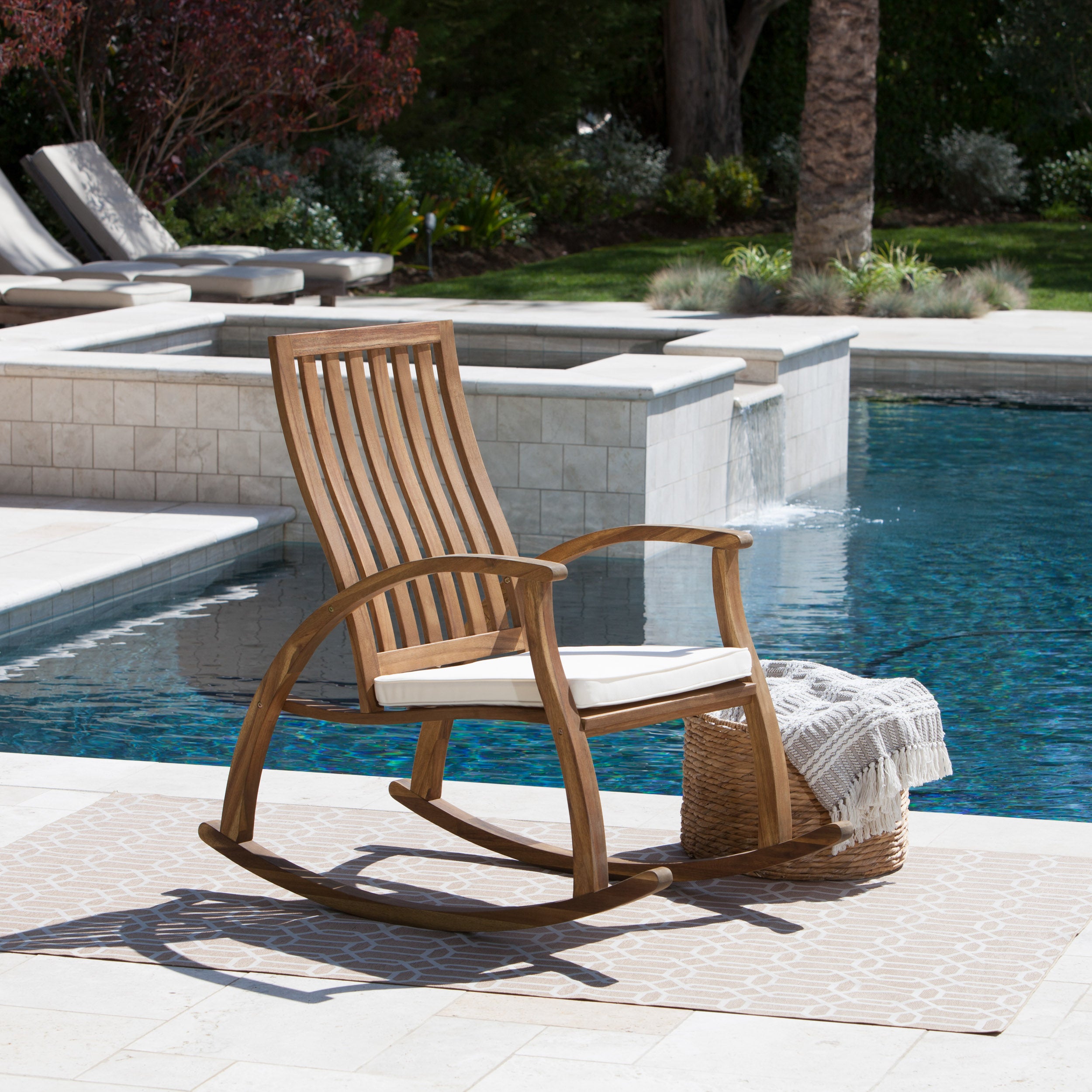 Outdoor cushions for wooden rocking online chairs