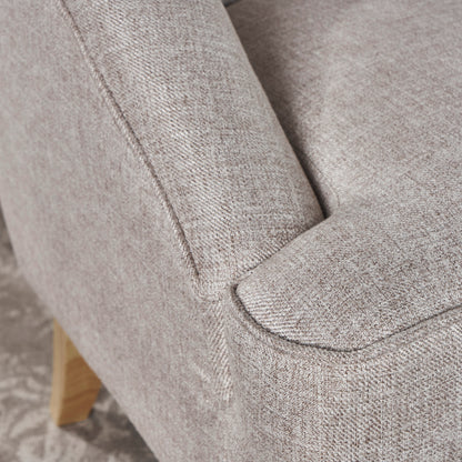 Jasper Mid-Century Modern Fabric Upholstered Shell Loveseat w/ Channel Stitching