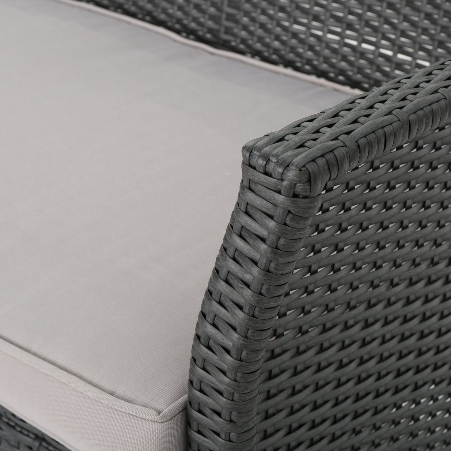 Lorien Outdoor 4 Piece Wicker Chat Set w/ Water Resistant Cushions