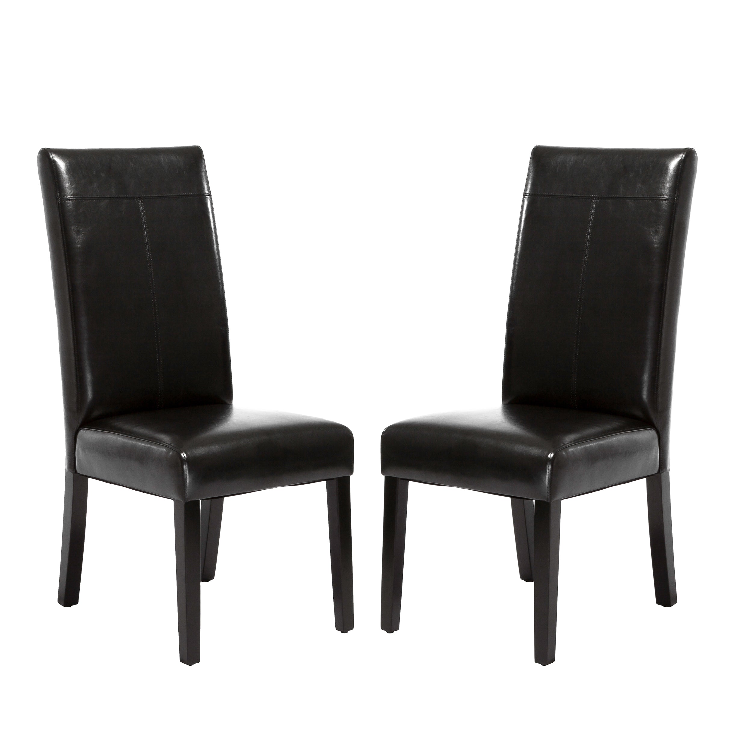 Percival T-Stitch Bonded Leather Dining Chairs (Set of 2) – GDFStudio