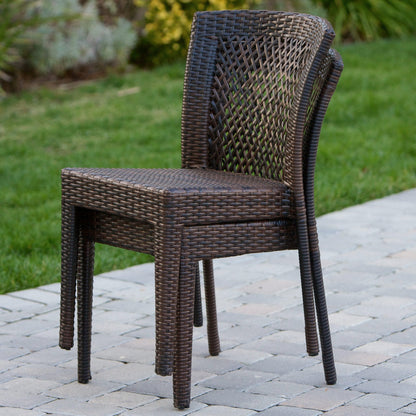 Dana Point 7-pc Outdoor Patio Furniture Brown Wicker Dining Set