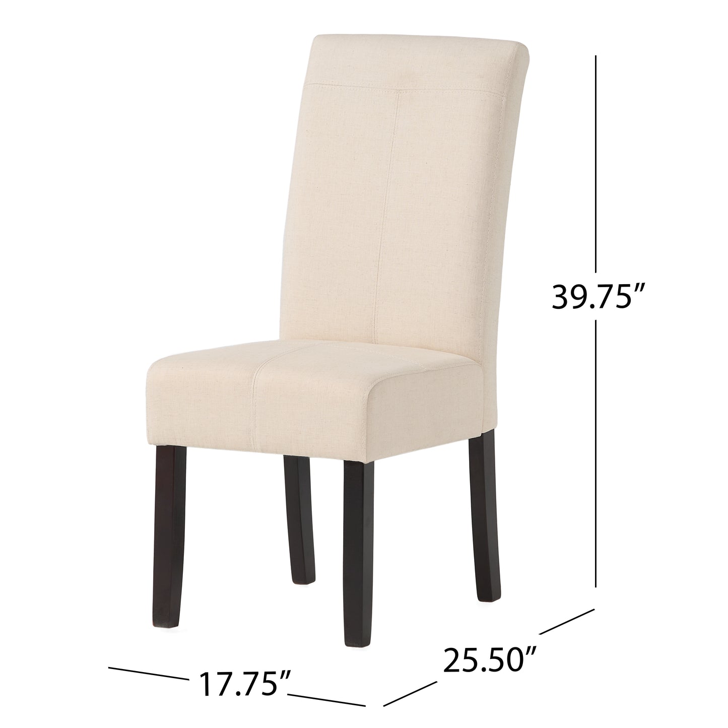 Percival Contemporary T-Stitch Fabric Dining Chairs (Set of 2)