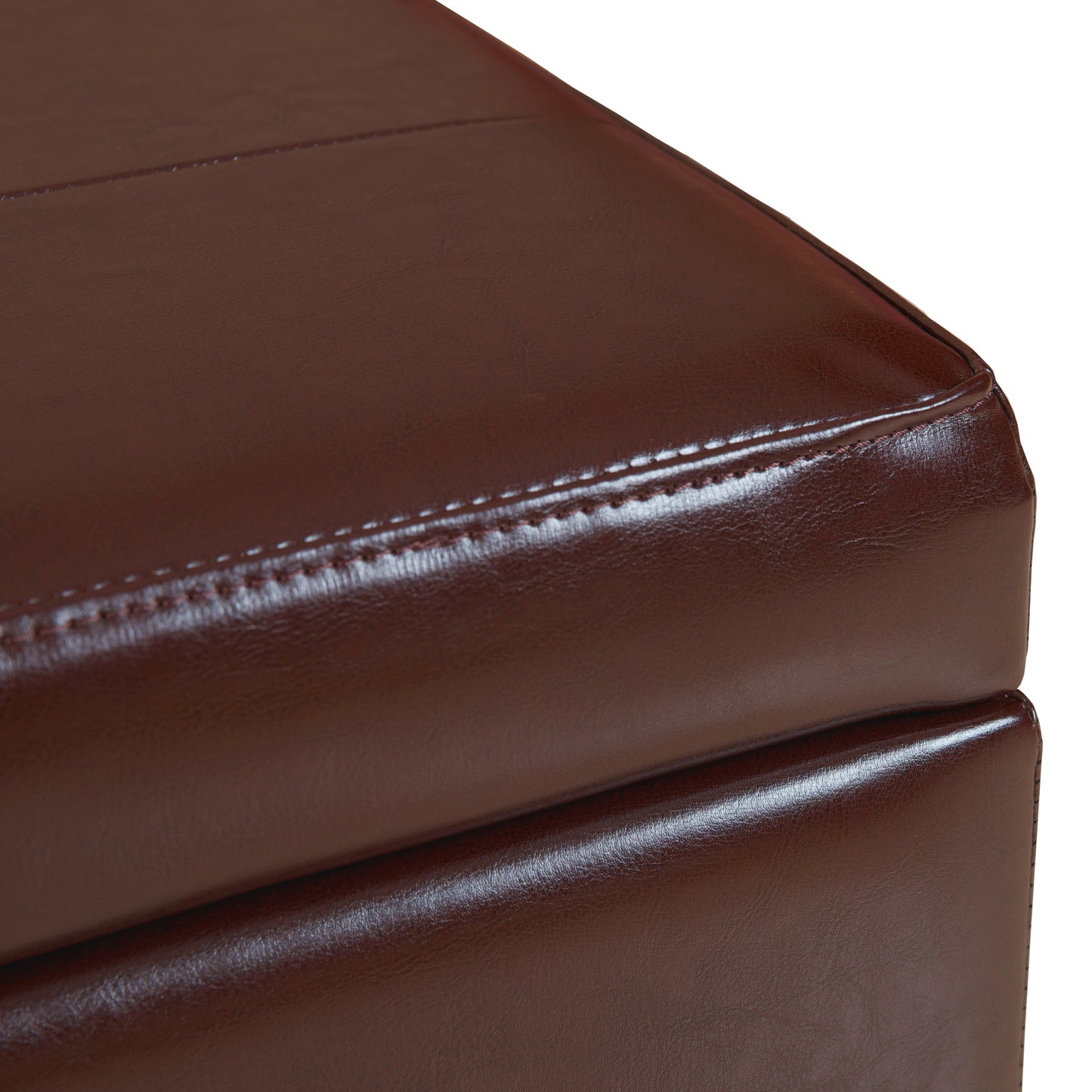 Charleston Rectangle Tufted Leather Storage Ottoman Bench