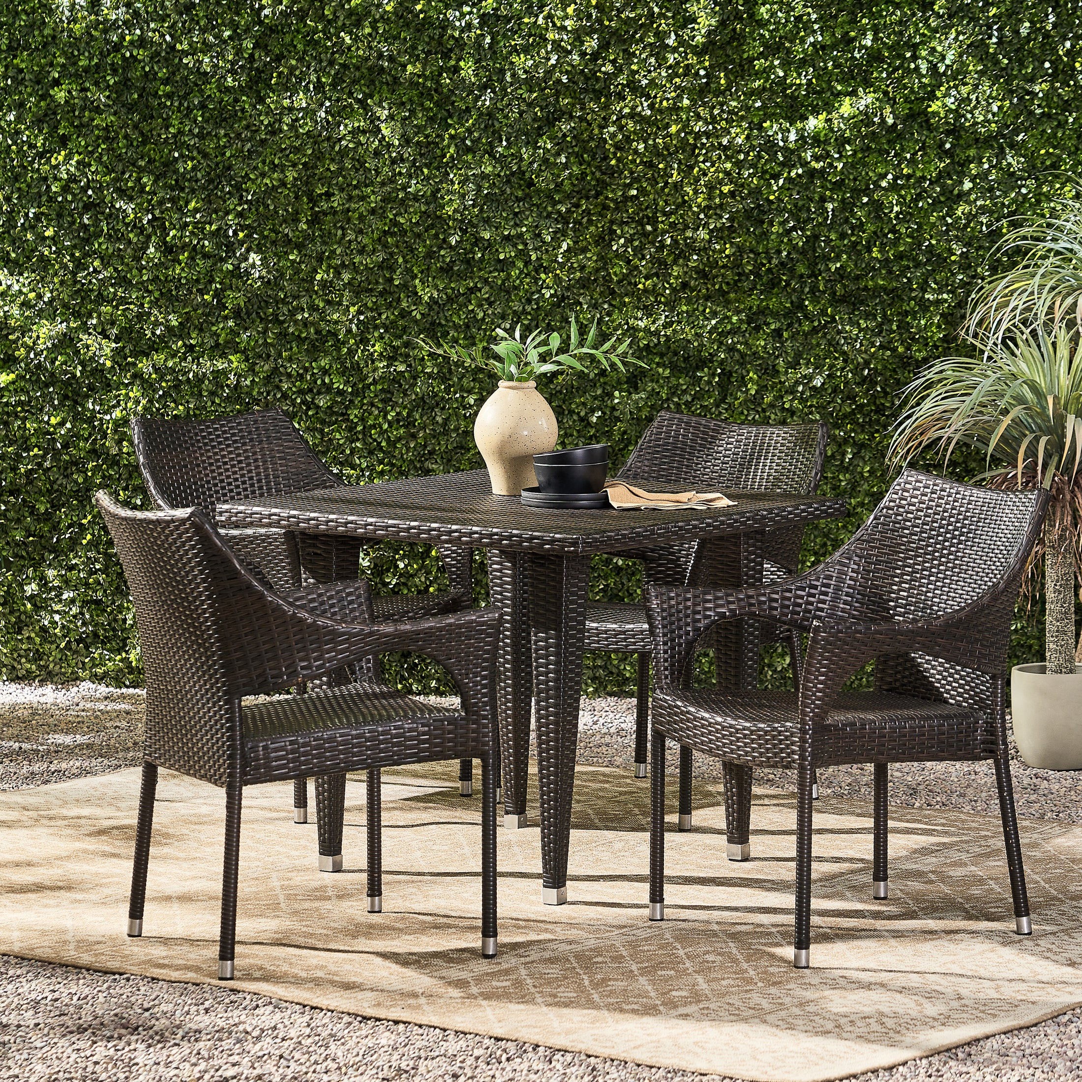 Del Mar 5-piece Outdoor Dining Set – GDFStudio