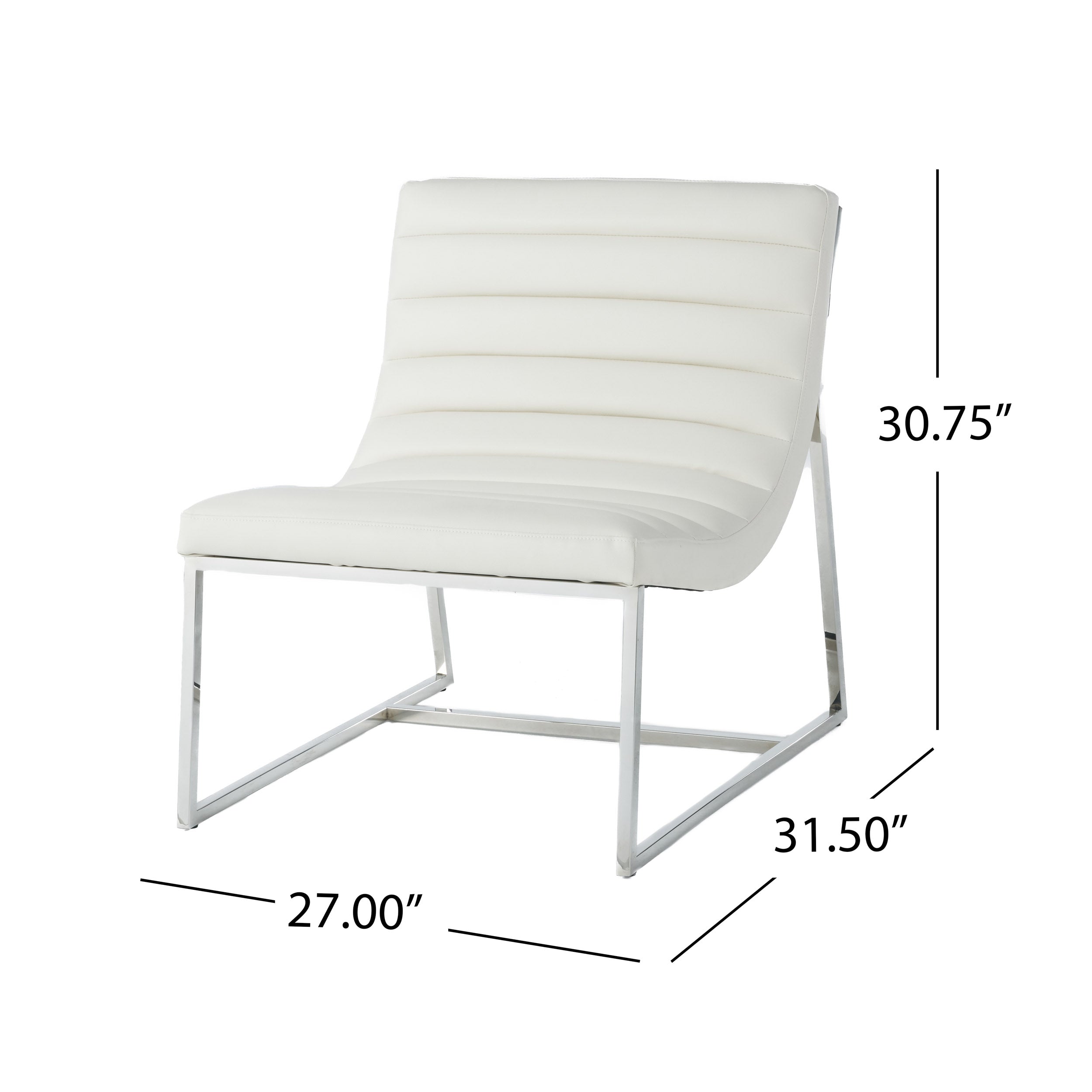 White leather lounge discount chair