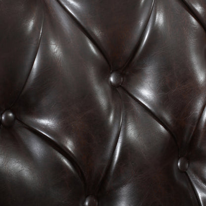 Medford Brown Leather Club Chair