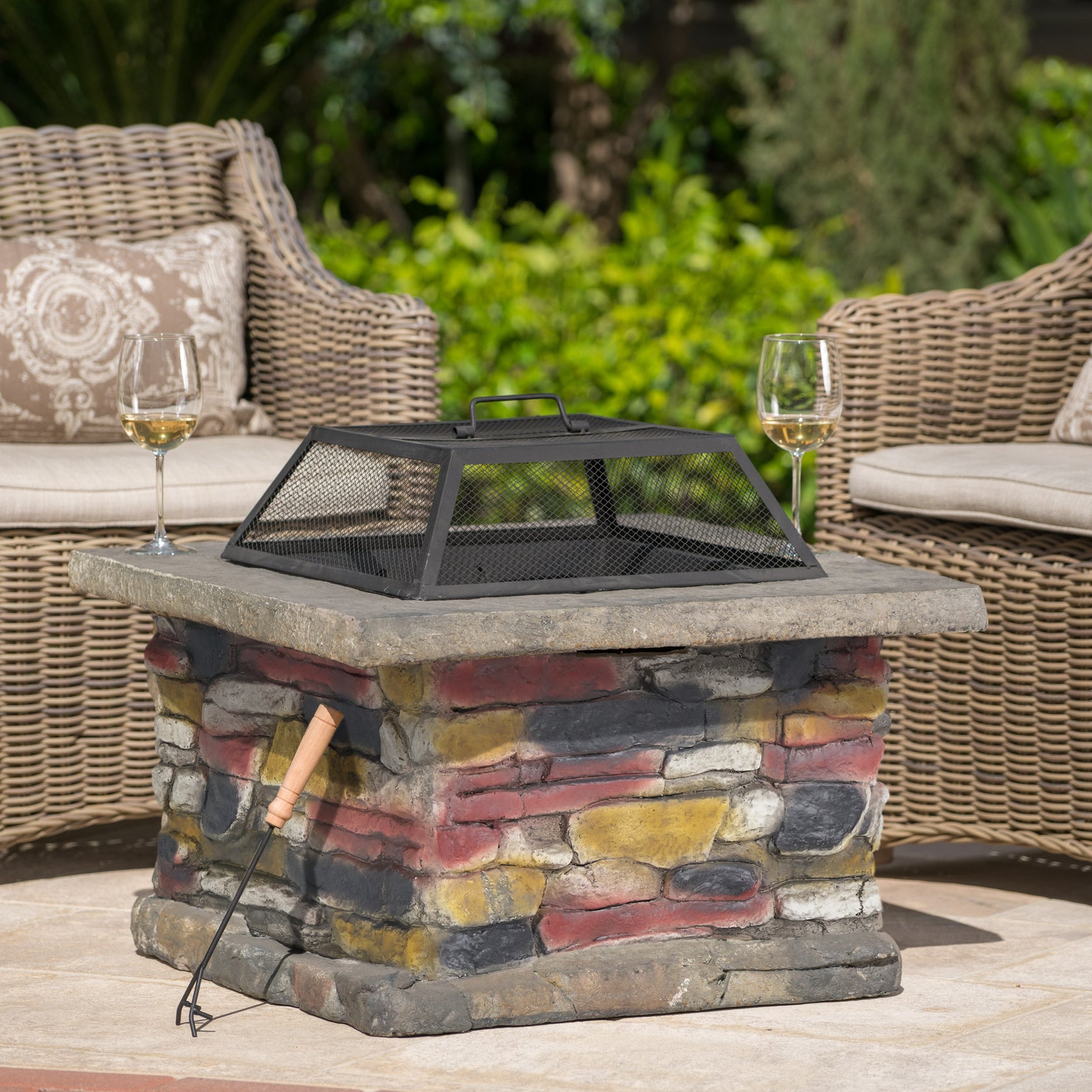 Tundra Natural Stone Fire Pit – GDFStudio