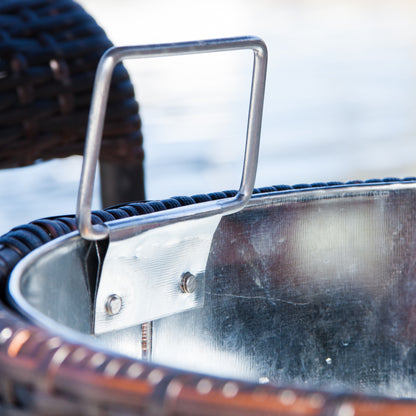 Bennett Outdoor 5-Piece Multi-Brown Wicker Bistro Bar Set with Ice Bucket