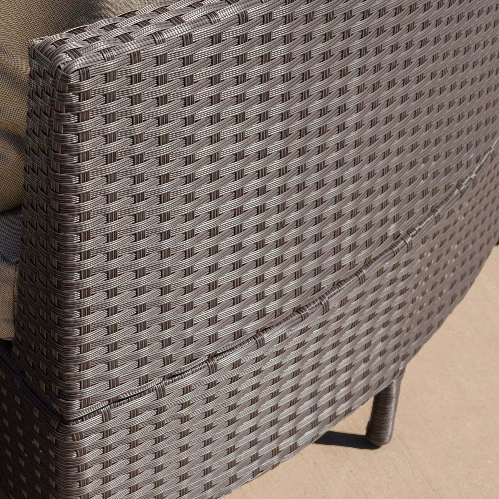 Falkland Outdoor 8 Seater Round Wicker Sectional Sofa Set with Coffee