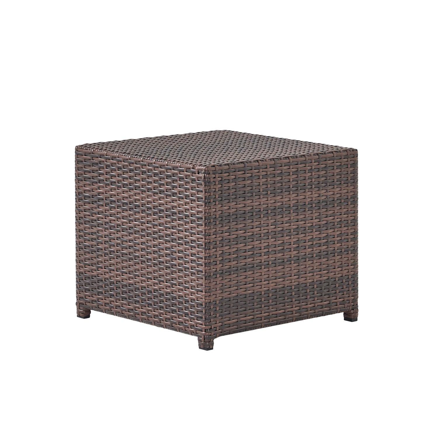Lakeport Outdoor 3pc Brown Wicker Side Table Set