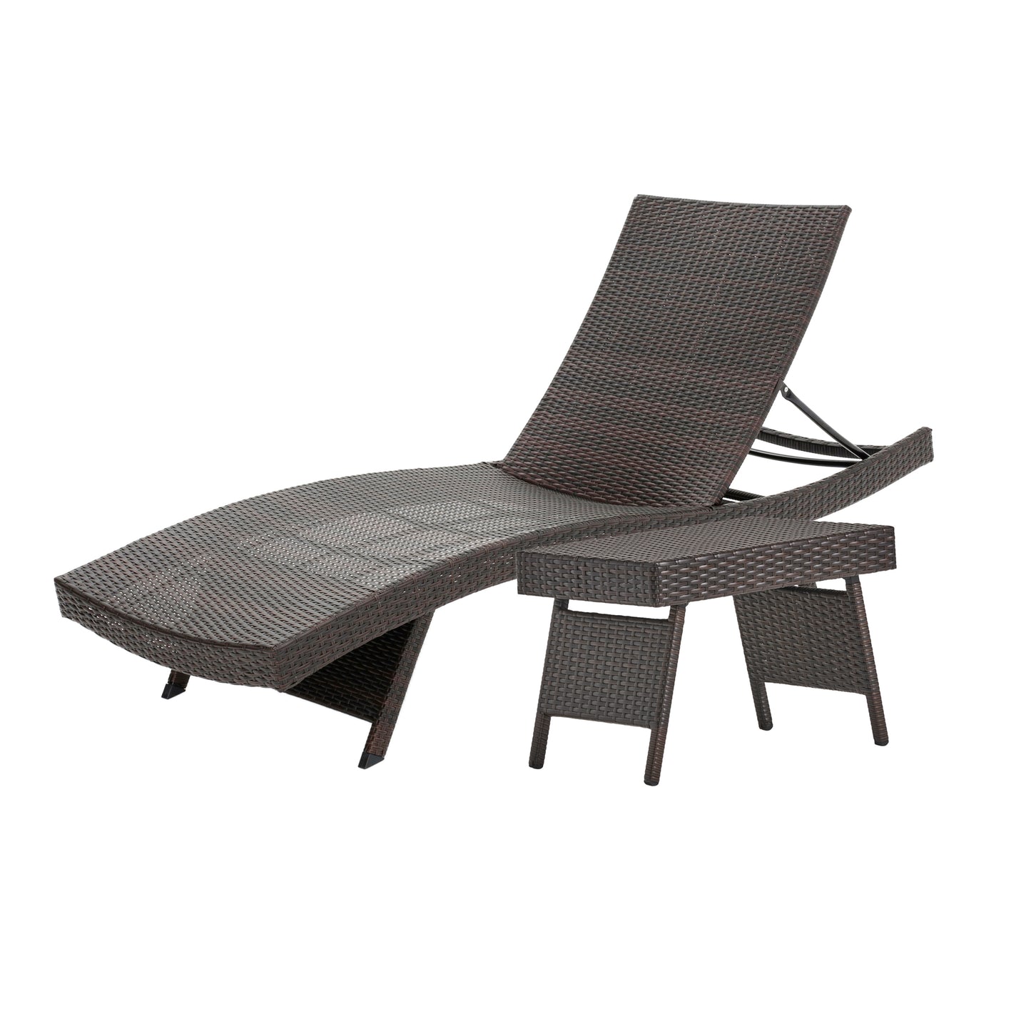 Lakeport Outdoor Wicker Lounge and Table